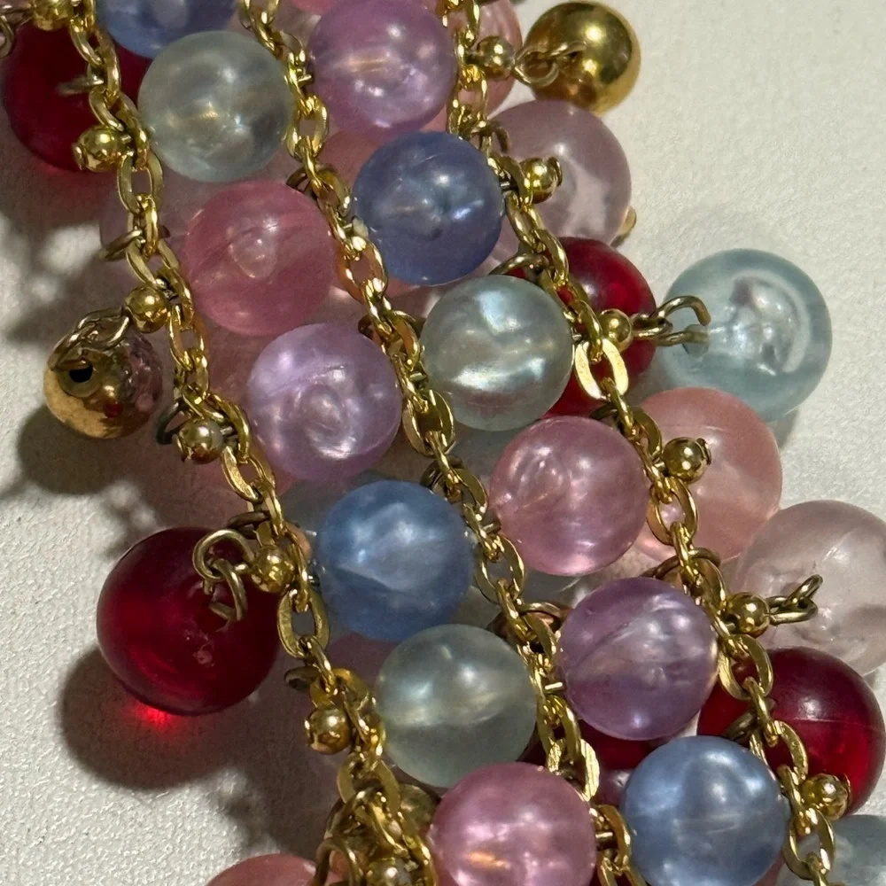 VINTAGE SET OF HOOP EARRINGS AND BRACELET - Picture 9 of 11